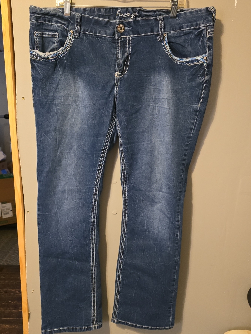 Amethyst Jeans Indigo Blue Straight Leg Women’s Jeans